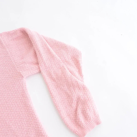 Vintage Willow Ridge Pink Cable Knit Mockneck Barbiecore Preppy Sweater L - Picture 5 of 10